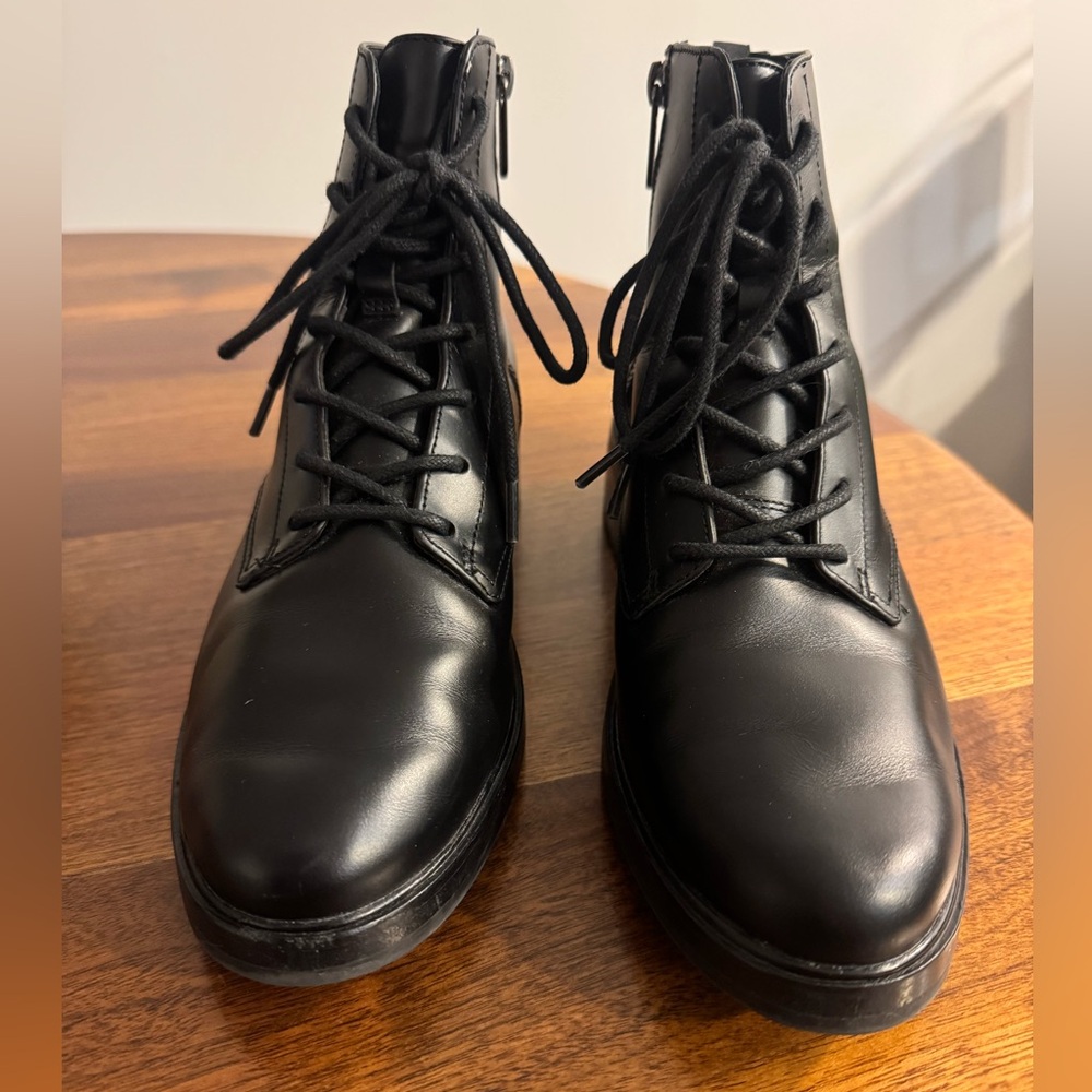 Everlane modern utility lace up boots - black size 8.5